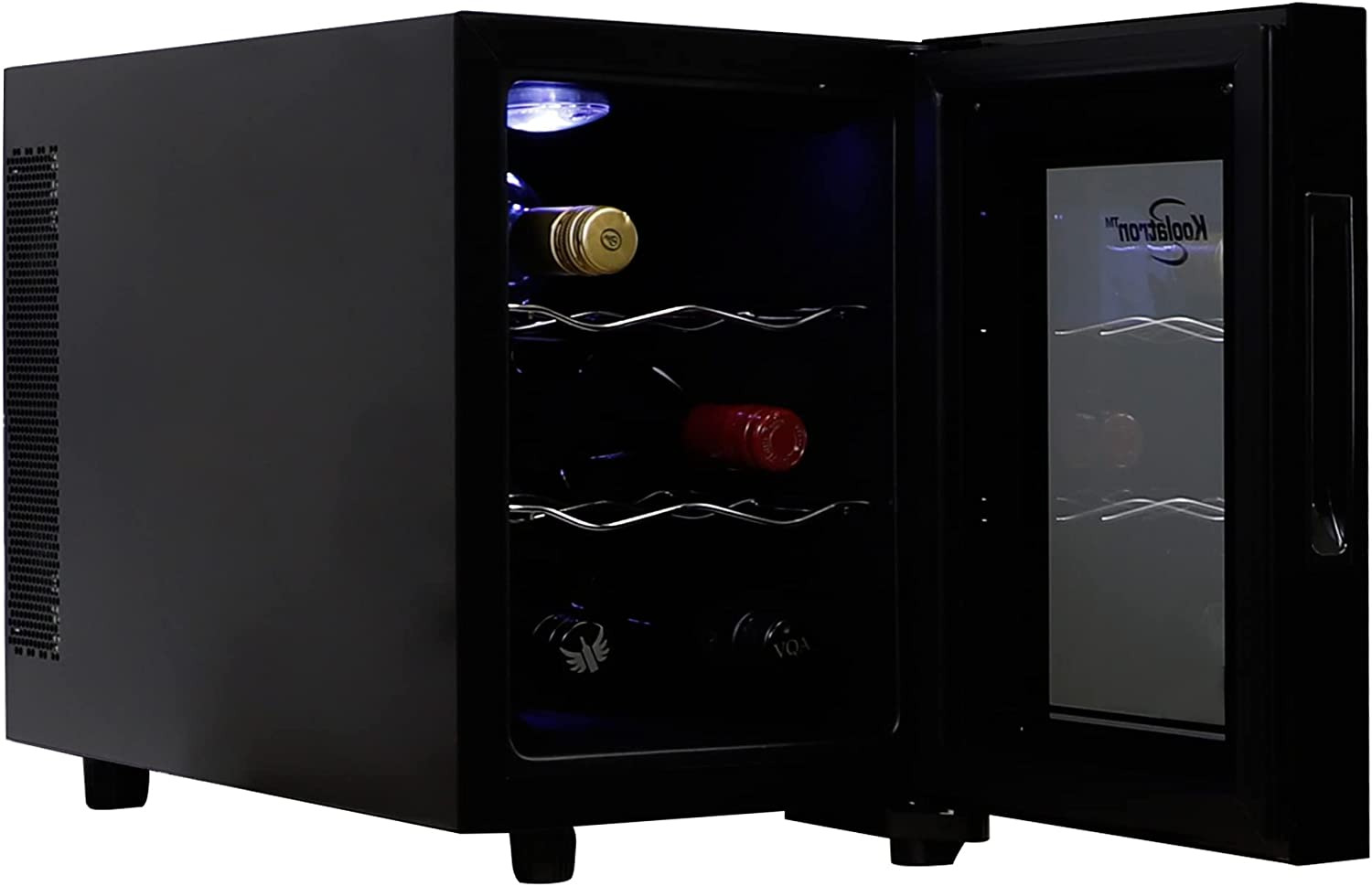 Black 6-Bottle Thermoelectric Wine Fridge