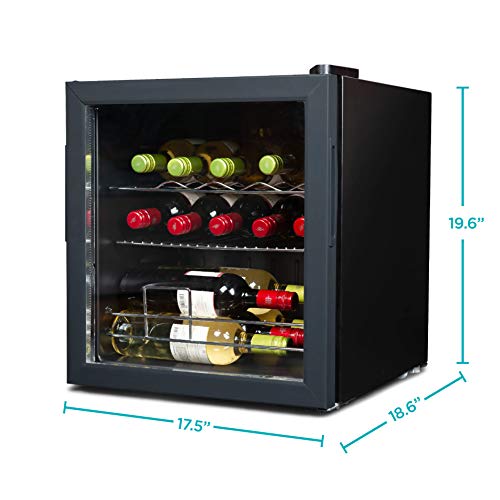 14-Bottle Compressor Wine Refrigerator with Chrome Shelving