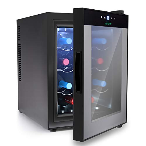 NutriChef 12 Bottle Wine Cooler with Touch Control