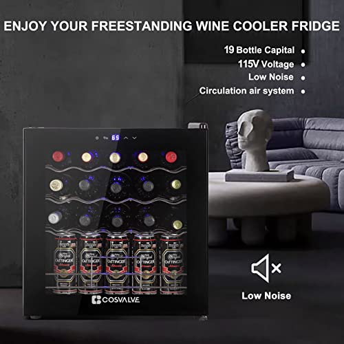 Mini Wine Fridge with 19 Bottle Capacity