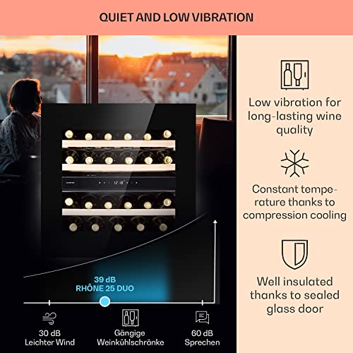 Klarstein Dual Zone Wine Cooler with Glass Door