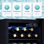 EUHOMY Glass Door Beverage Cooler with LED Lights