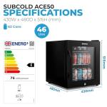 Subcold Ace50 LED Touch Control Mini Wine Fridge