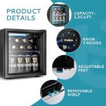 EUHOMY Glass Door Beverage Cooler with LED Lights