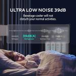 EUHOMY Glass Door Beverage Cooler with LED Lights