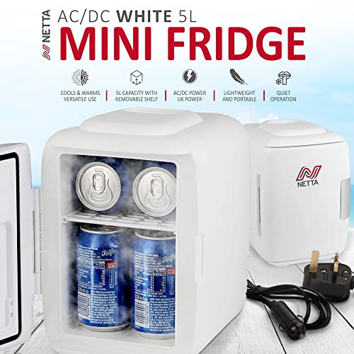 NETTA 5L Portable Mini Fridge for Drinks & Snacks