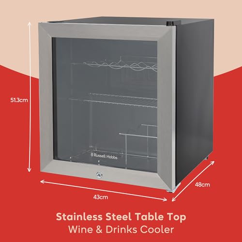 Russell Hobbs 12-Bottle Stainless Steel Wine Fridge