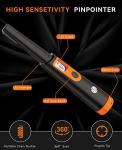 SUNPOW Waterproof Metal Detector Pinpointer with LCD Screen