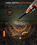 SUNPOW Waterproof Metal Detector Pinpointer with LCD Screen