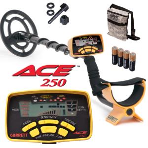 Garrett Ace 250 Detector with Waterproof Coil & Pouch