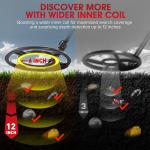 12" Waterproof Metal Detector for Adults - High Sensitivity