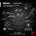 XP Deus II 11" WS6 Metal Detector - Waterproof, Multi-Frequency