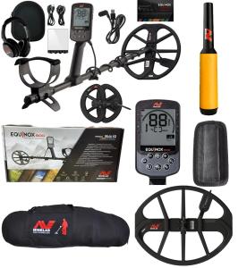 Minelab Equinox 900 Metal Detector with Coils & Bag
