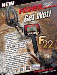 Fisher F22 Metal Detector with 9" Concentric Search Coil and 5 Year Warranty