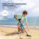 Fisher F22 Weatherproof Metal Detector with 9" Coil