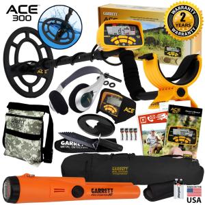 Garrett ACE 300 Metal Detector with Waterproof Pin Pointer