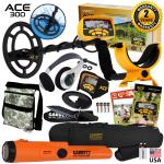 Garrett ACE 300 Metal Detector with Waterproof Pin Pointer