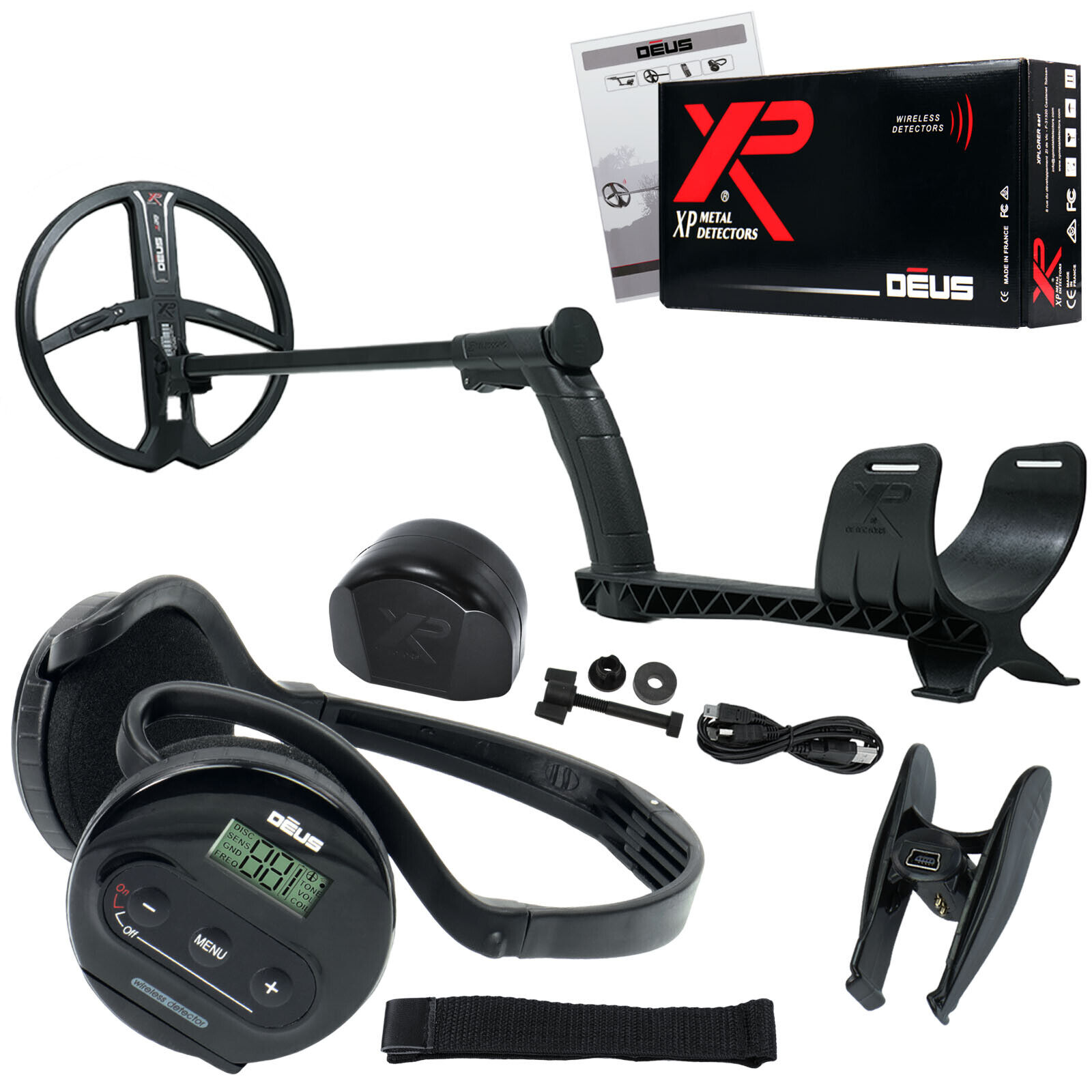 XP Deus Metal Detector with Backphone Headphones & Waterproof Coil