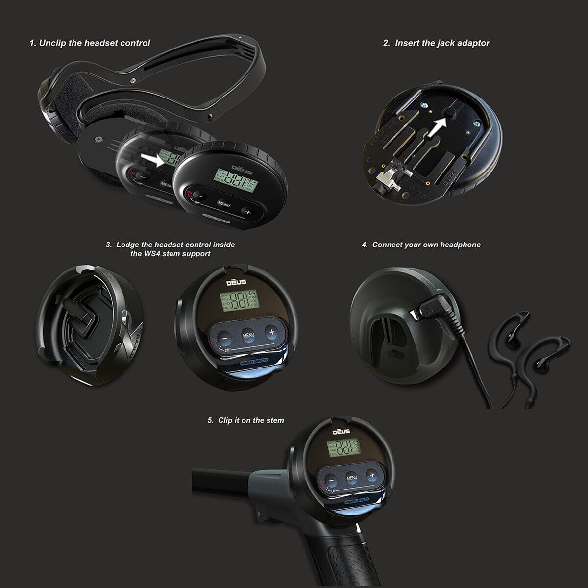 XP Deus Metal Detector with Backphone Headphones & Waterproof Coil