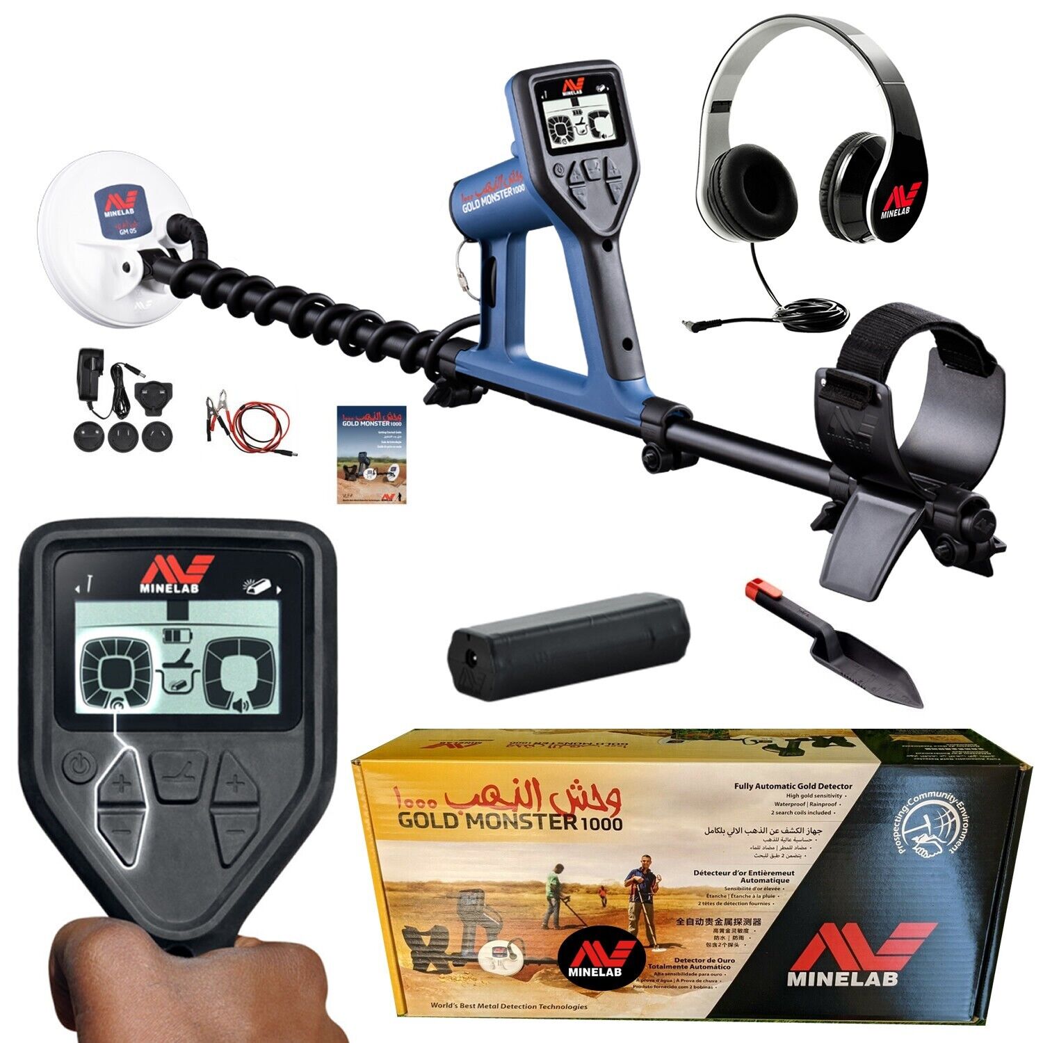 Minelab GOLD MONSTER 1000 Metal Detector + Pro-Find 40 Pinpointer