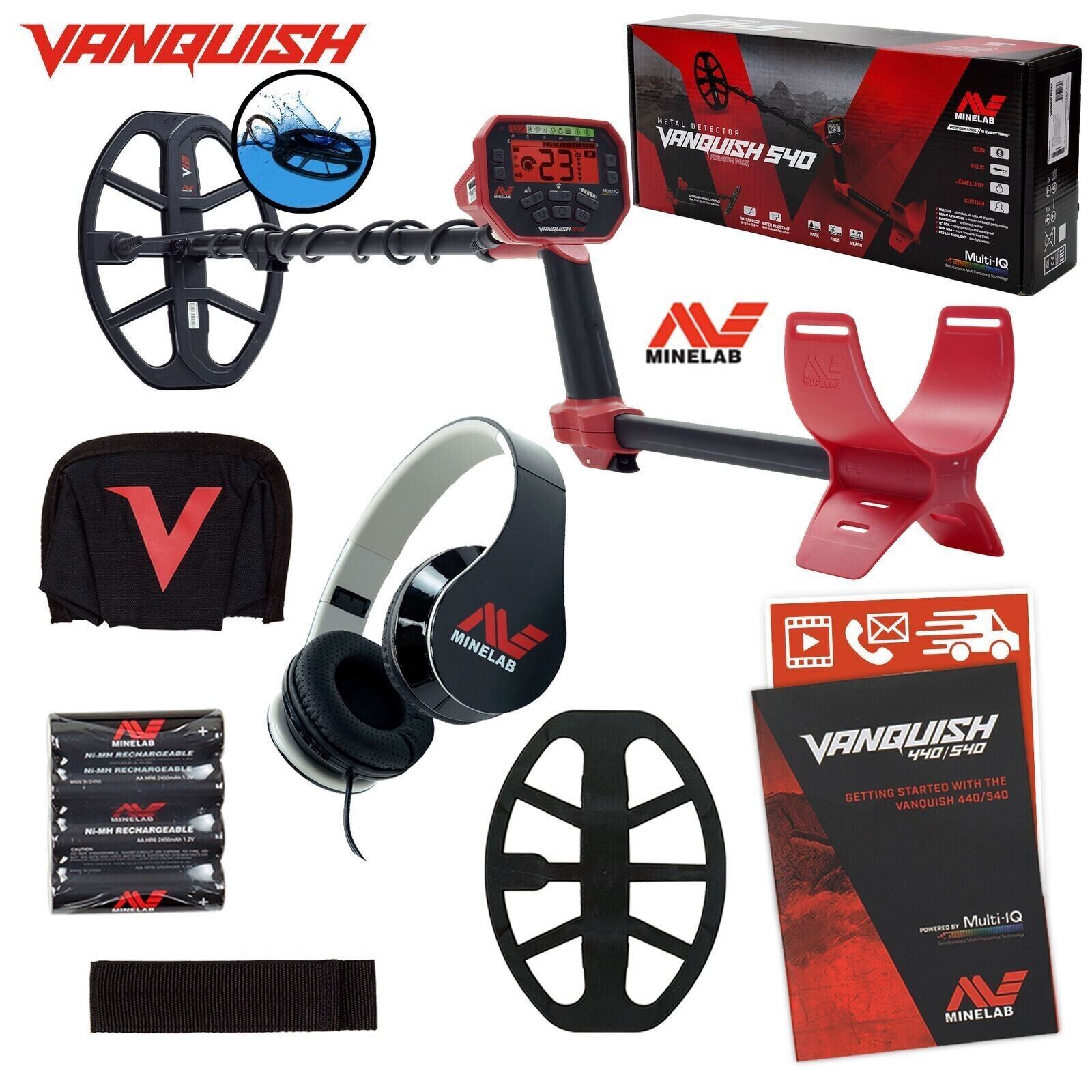 Minelab VANQUISH 540 with Waterproof DD Coil