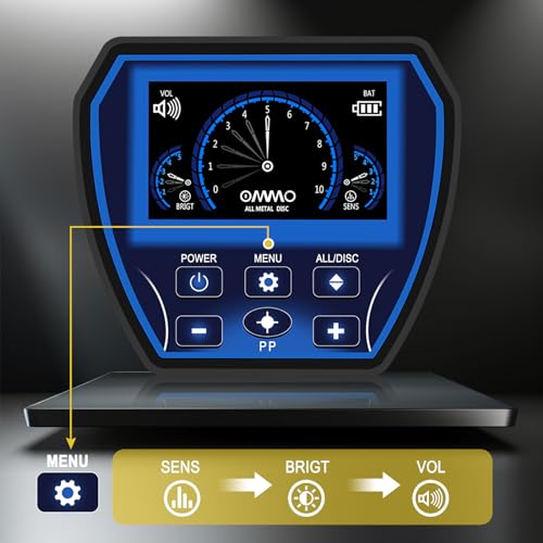 OMMO Pin Pointer Metal Detector for Adults, LCD, Waterproof