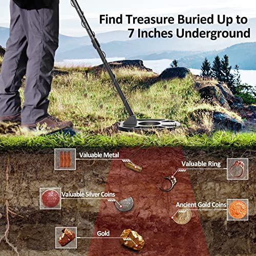 DR.ÖTEK Waterproof Gold Metal Detector with 6 Modes