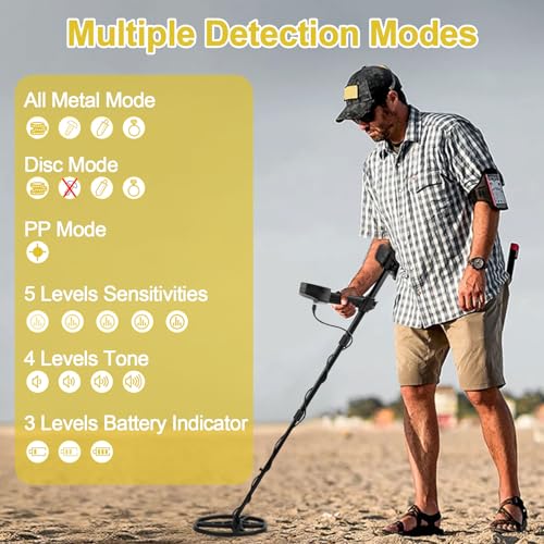 OMMO Pin Pointer Metal Detector for Adults, LCD, Waterproof