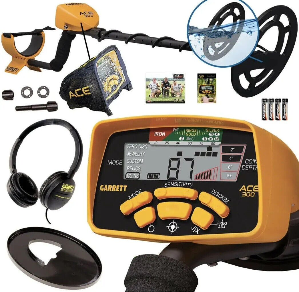 Garrett ACE 300 Waterproof Metal Detector + Accessories