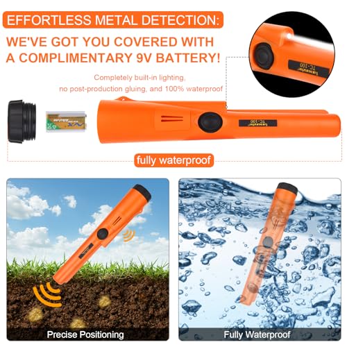 Vietora Eud Pinpointer Metal Detector Waterproof Handheld Wand