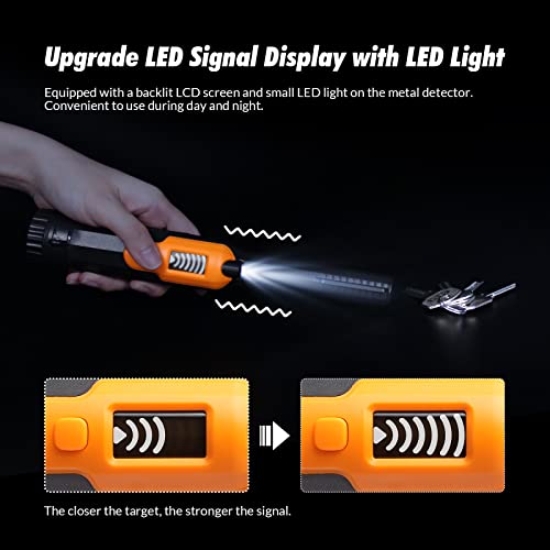 LCD Display Pinpointer Metal Detector Probe - Waterproof, 3 Modes