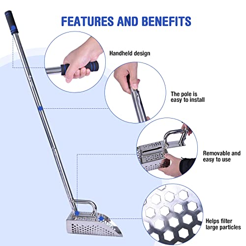 Sand Scoop Metal Detector Tool, Heavy Duty Stainless Steel