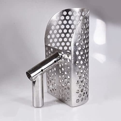 Stainless Steel Sand Scoop with Hexahedron Holes & Gloves