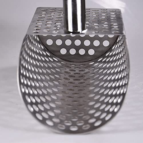 Stainless Steel Sand Scoop with Hexahedron Holes & Gloves