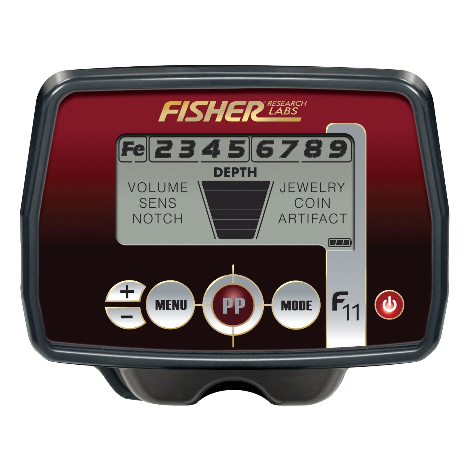 Fisher F11 Metal Detector: Waterproof 7" Search Coil
