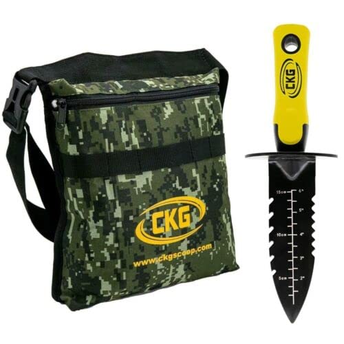 CKG Heavy Duty Double Serrated Edge Metal Detector Digging Shovel