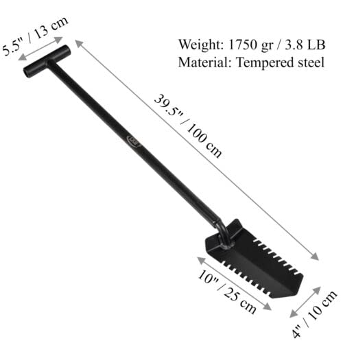 CKG Heavy Duty Double Serrated Edge Metal Detector Digging Shovel