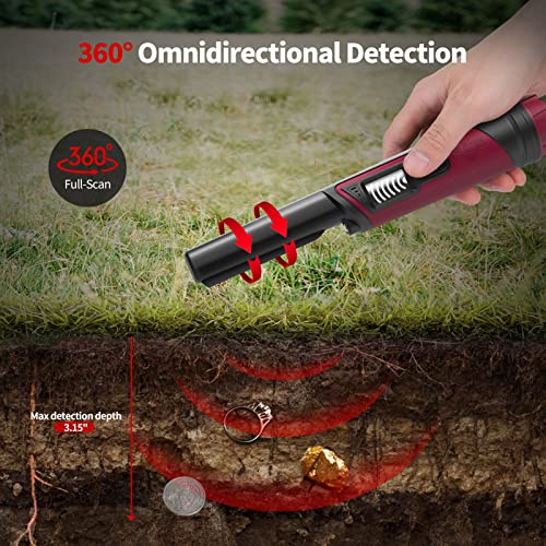 DR.ÖTEK Pinpointer Metal Detector - Waterproof, LCD Screen