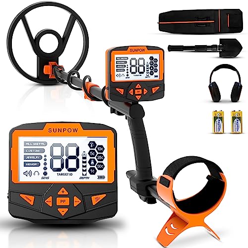 SUNPOW Professional Waterproof Gold Metal Detector - 5 Modes