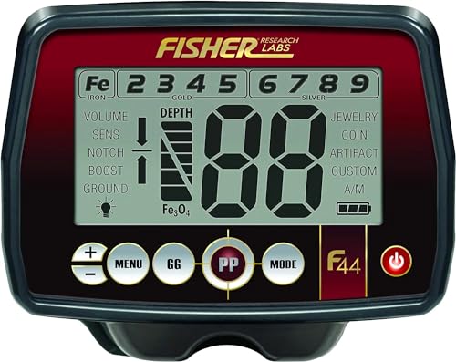 Fisher F44 Weatherproof Metal Detector with DD Search Coil
