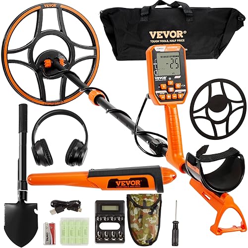 VEVOR Waterproof Metal Detector with LCD, Bluetooth Headset