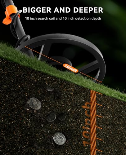 SUNPOW Professional Waterproof Gold Metal Detector - 5 Modes