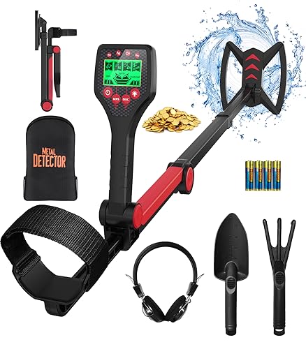 DetectTrek Kids Foldable Waterproof Metal Detector Kit, TX-430