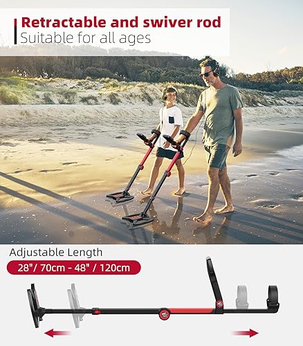 DetectTrek Kids Foldable Waterproof Metal Detector Kit, TX-430