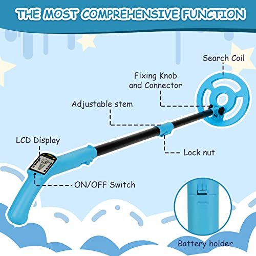 OMMO Adjustable Kids Metal Detector with LCD Display