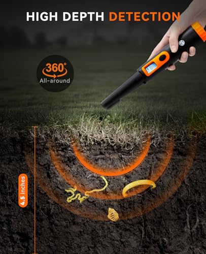 SUNPOW Waterproof Metal Detector Pinpointer with LCD Screen