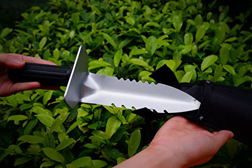 Heavy Duty Metal Detector Digging Shovel with Serrated Edge