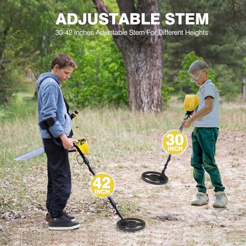 Yellow Wedigout Metal Detector with Adjustable Length