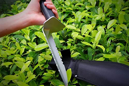 Heavy Duty Metal Detector Digging Shovel with Serrated Edge