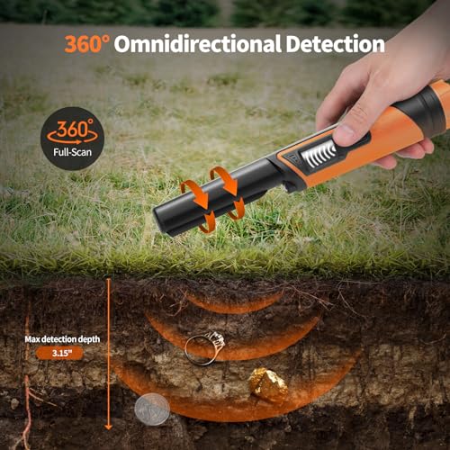DR.ÖTEK Waterproof Underwater Pinpointer Metal Detector for Adults